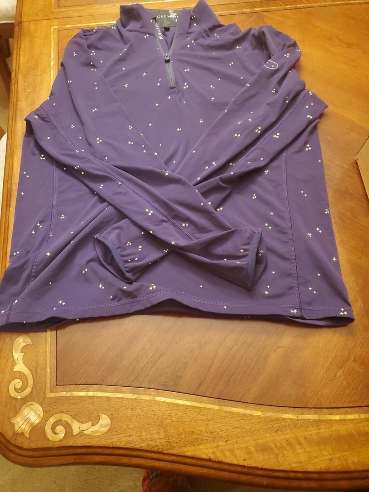 Greyson Tate 1/4 Zip Pullover Purple Raven Medium Men's