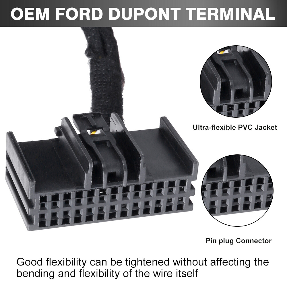 4" TO 8" Custom PNP Conversion Power Harness for Ford SYNC 1 to SYNC 2 SYNC 3