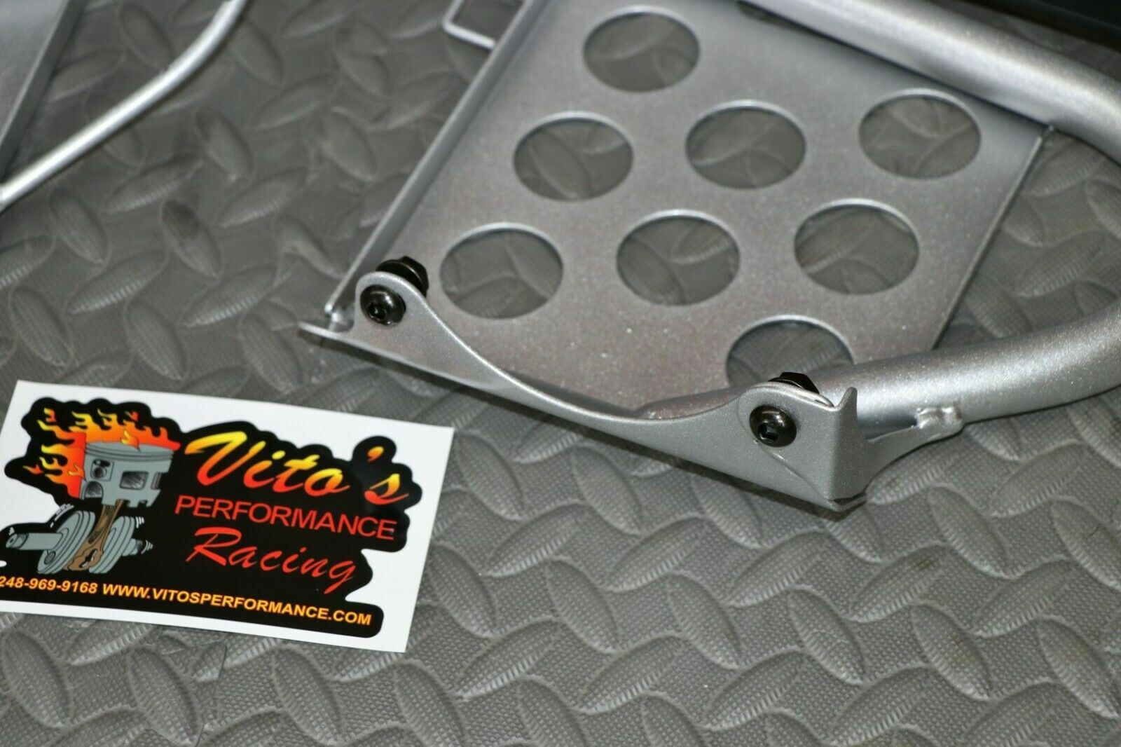 SILVER Heel Guards footrest Yamaha Banshee left right nerf bars plastic BOLT KIT