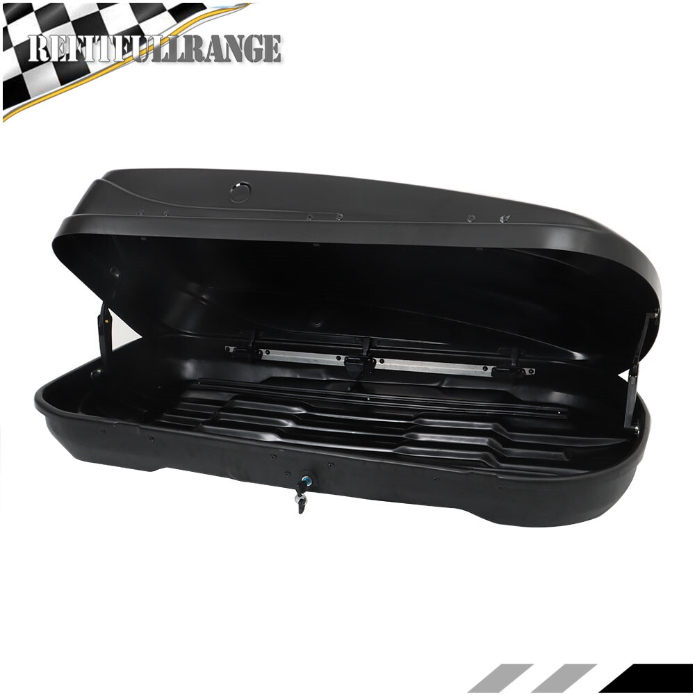 14 ft³ Heavy Duty ABS Vehicle Roof Top Storage Box Cargo Luggage With 2 Locks