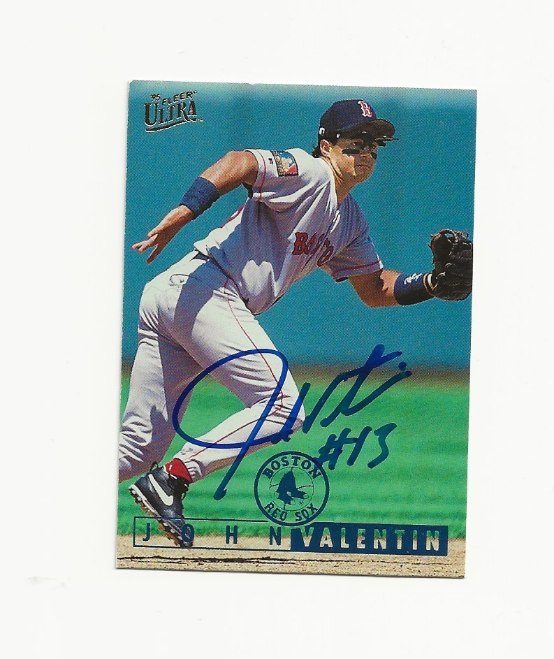 JOHN    VALENTIN     RED   SOX         AUTOGRAPHED     CARD