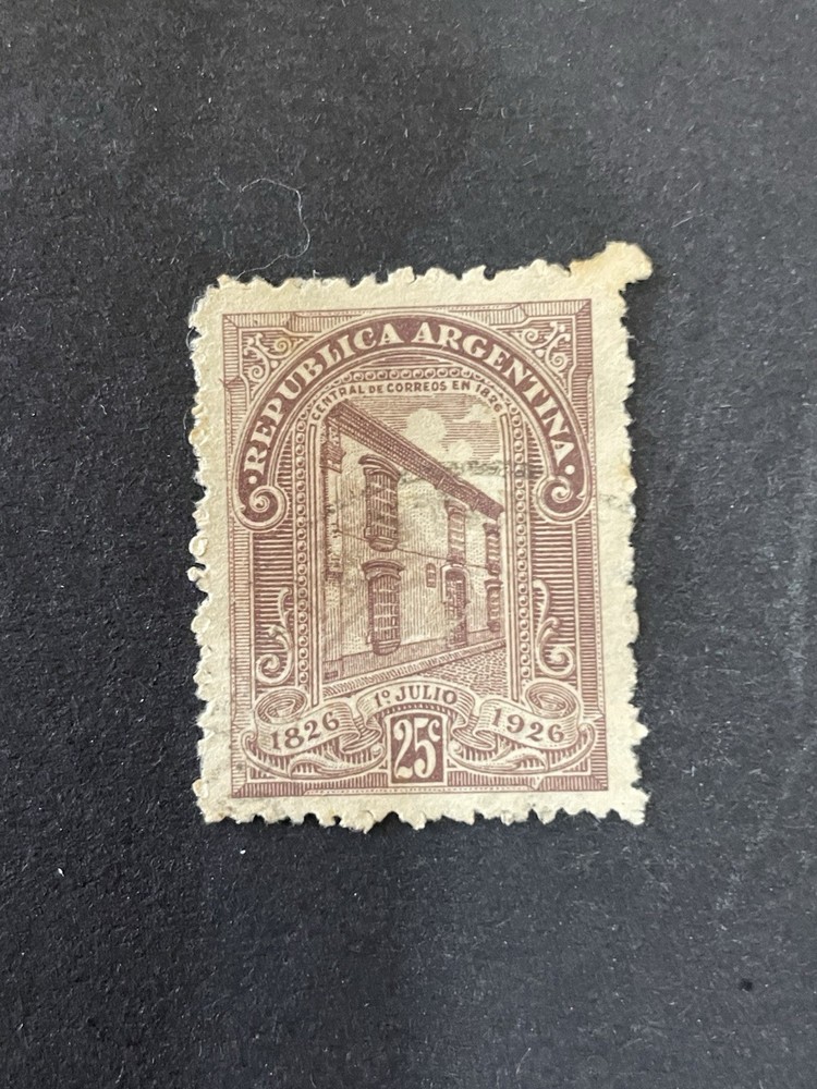 1926 Argentine Stamp. Postal Centenary. 25cents.