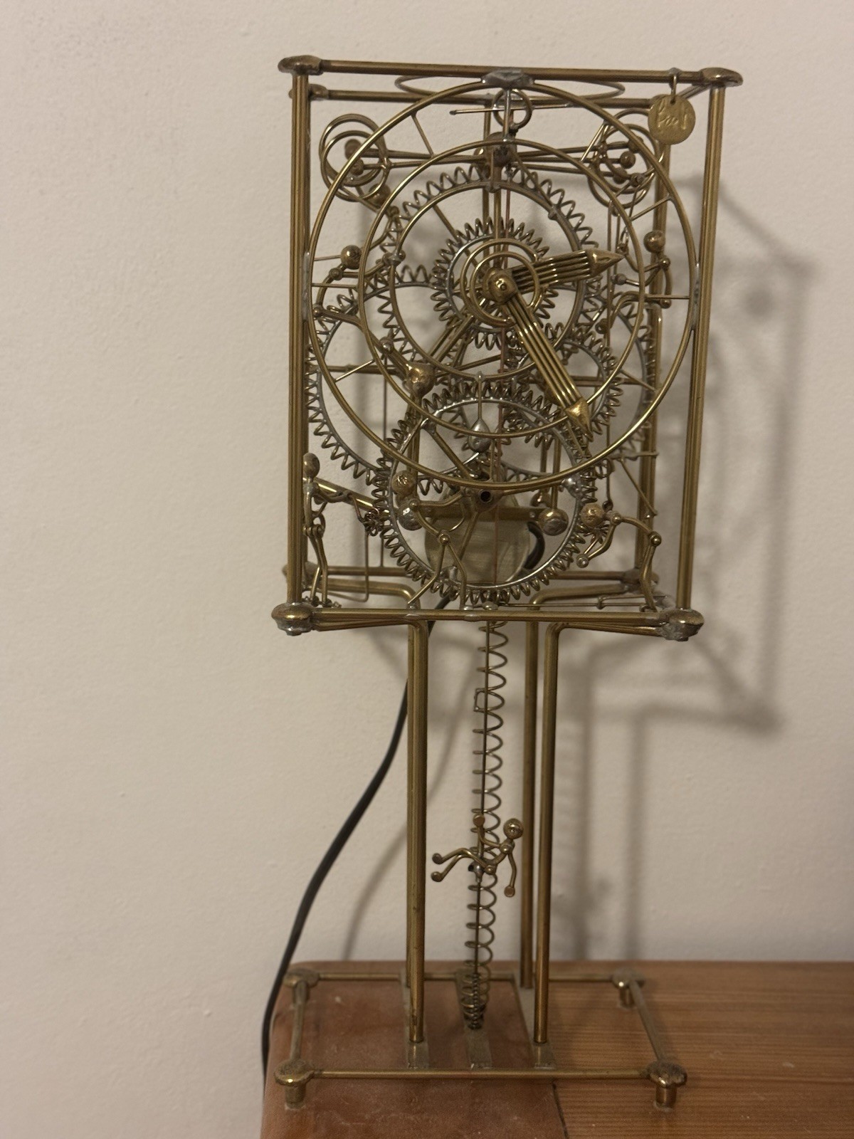 Gordon Bradt Kinetico Studios 7 Men Brass Clock