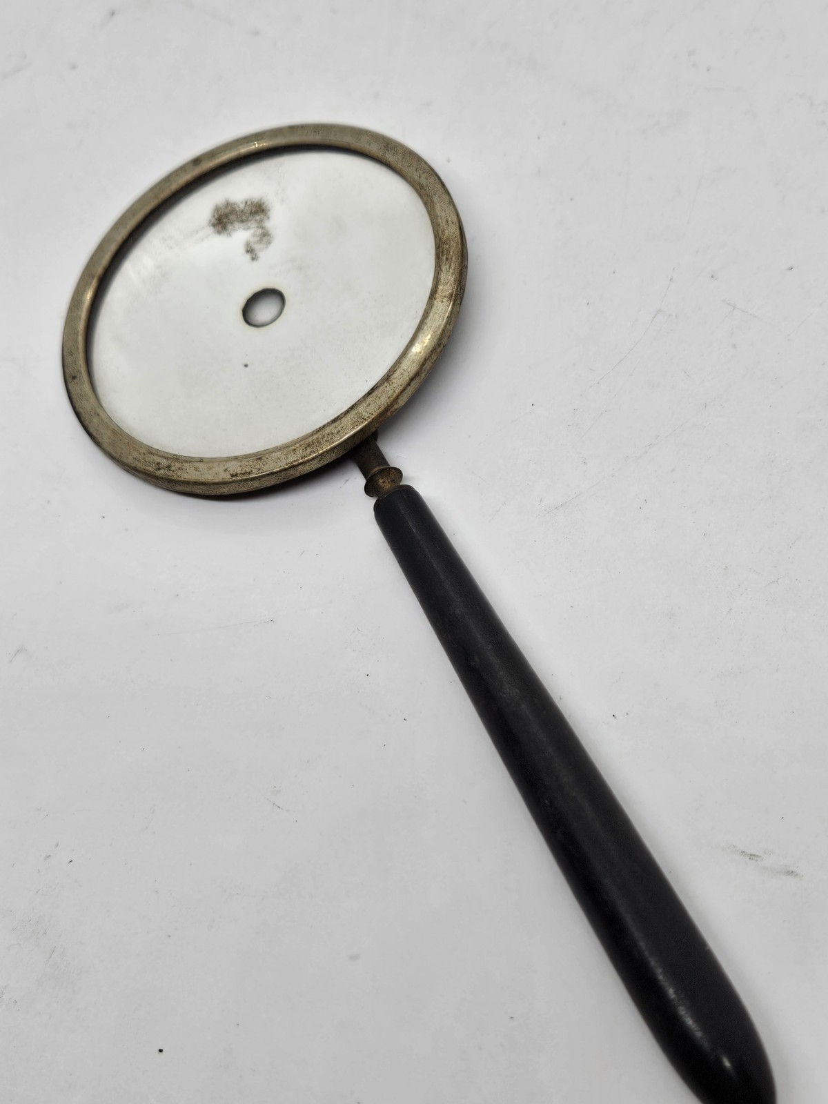 Antique 19th C. Surgeon Doctor's Opthamology Hand Held Mirror Reflector Tool