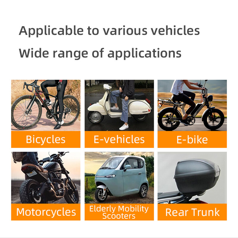 Bike Alarm, Remote Control, 113 dB, Loud, Adjustable Sensitivity, for Rolling