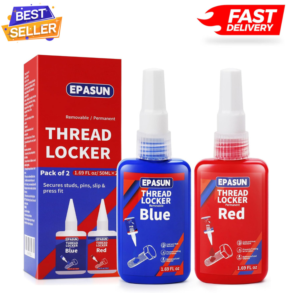 ThreadLocker 242 and 271, Thread Lock Medium and High Strength Lock Tight & Se..