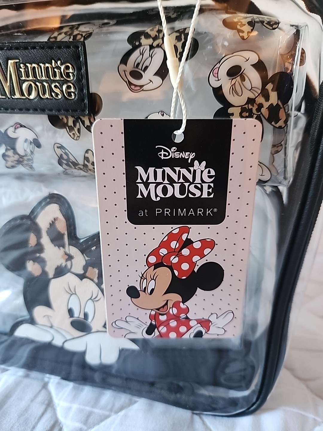 3 Piece Disney Minnie Mouse Travel Make-up Cosmetic Bag Set. PMK. +ZipperCharm