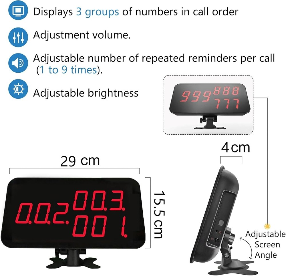 Call Systems, Table Alarm, Table Bell System, Pager, Call Button for Restaurant