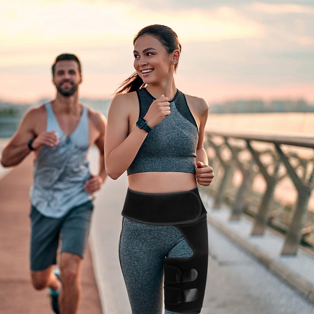 Hip Brace Compression Support Wrap | Groin & Thigh Support for Recovery &Workout