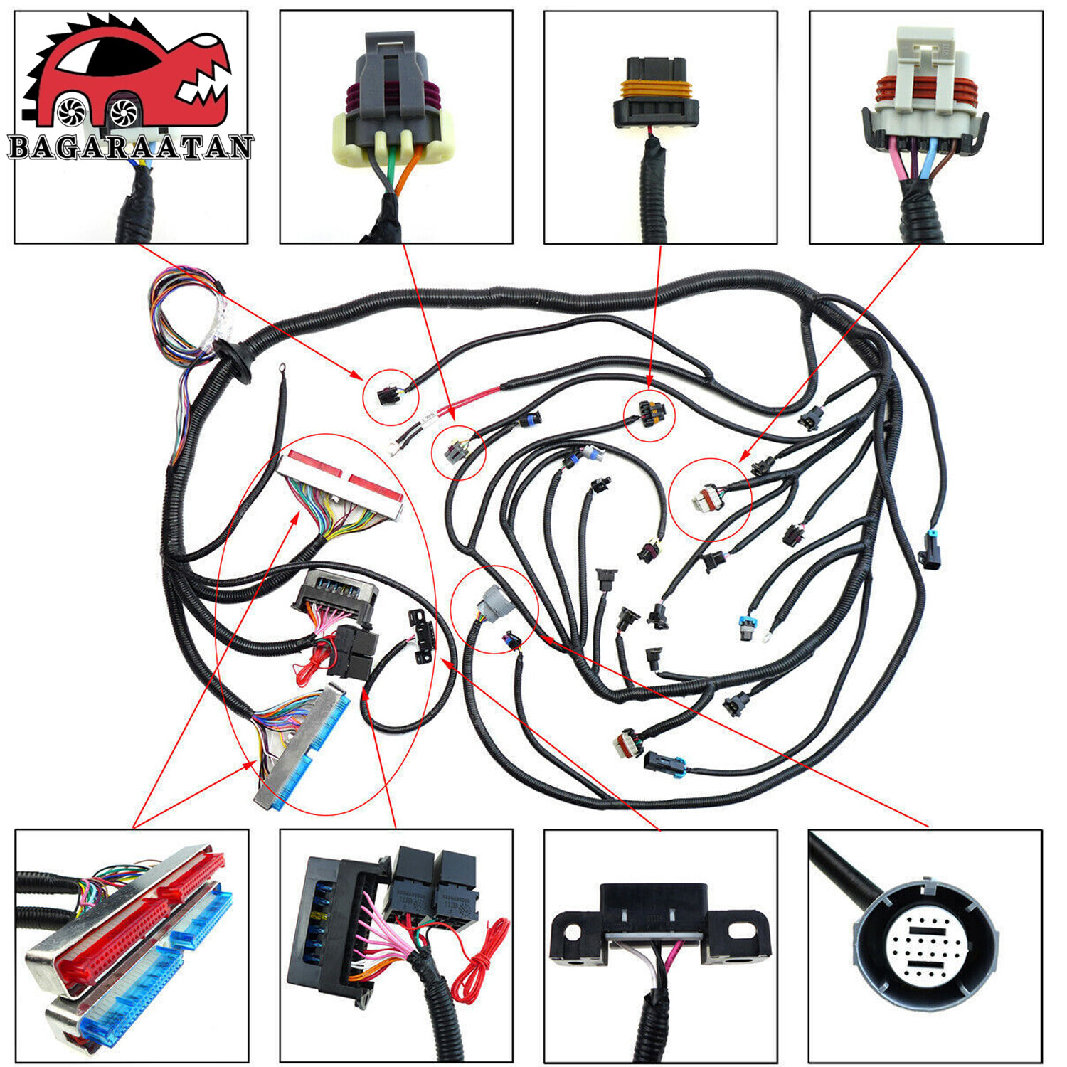 DBC Stand Alone Harness 4L60E For Drive by Cable LS1 LS SWAP 4.8 5.3 6.0 1997-06