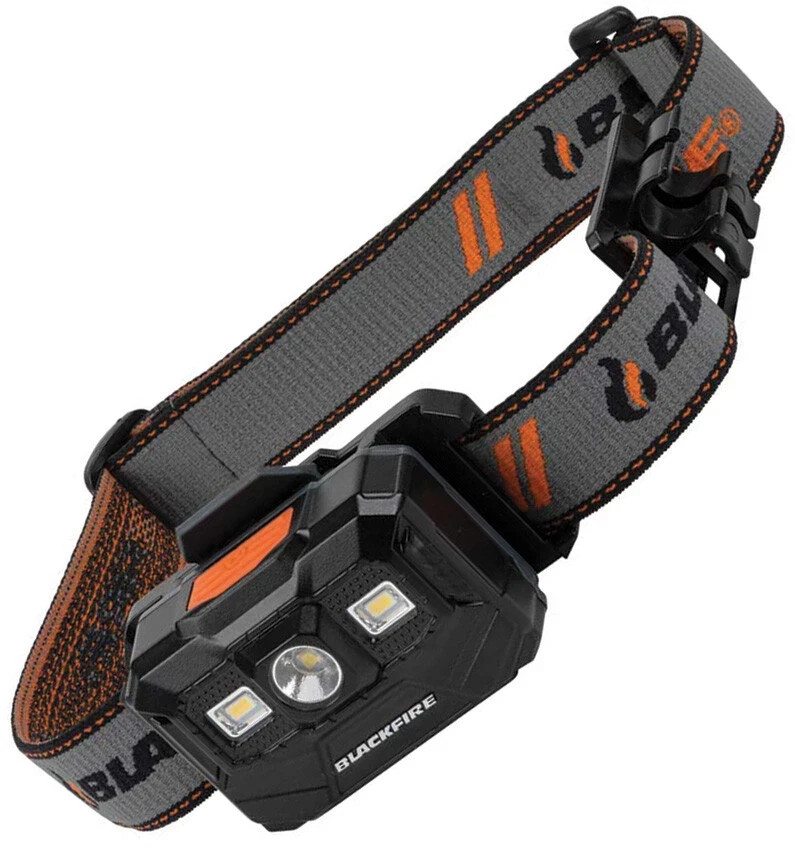 Blackfire Rechargeable Headlamp 300 Magnetic Durable Compact Strap Holds Pencil