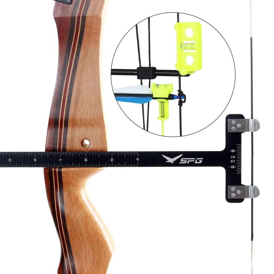 Bow Square Bow Level Kit 2 Pack Archery Bow String Level Turning Kit and T Sh...