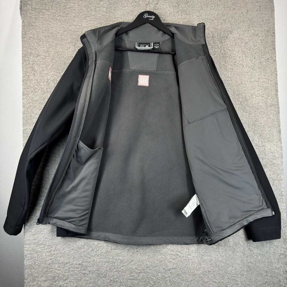 Mountain Hardwear Black Softshell Jacket with Perlo Patch Large