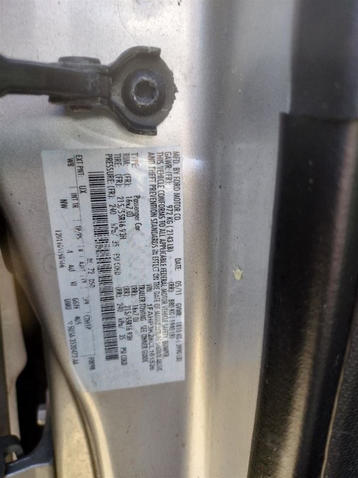 LEFT REAR DOOR WINDOW REGULATOR OEM 2012 FORD FOCUS