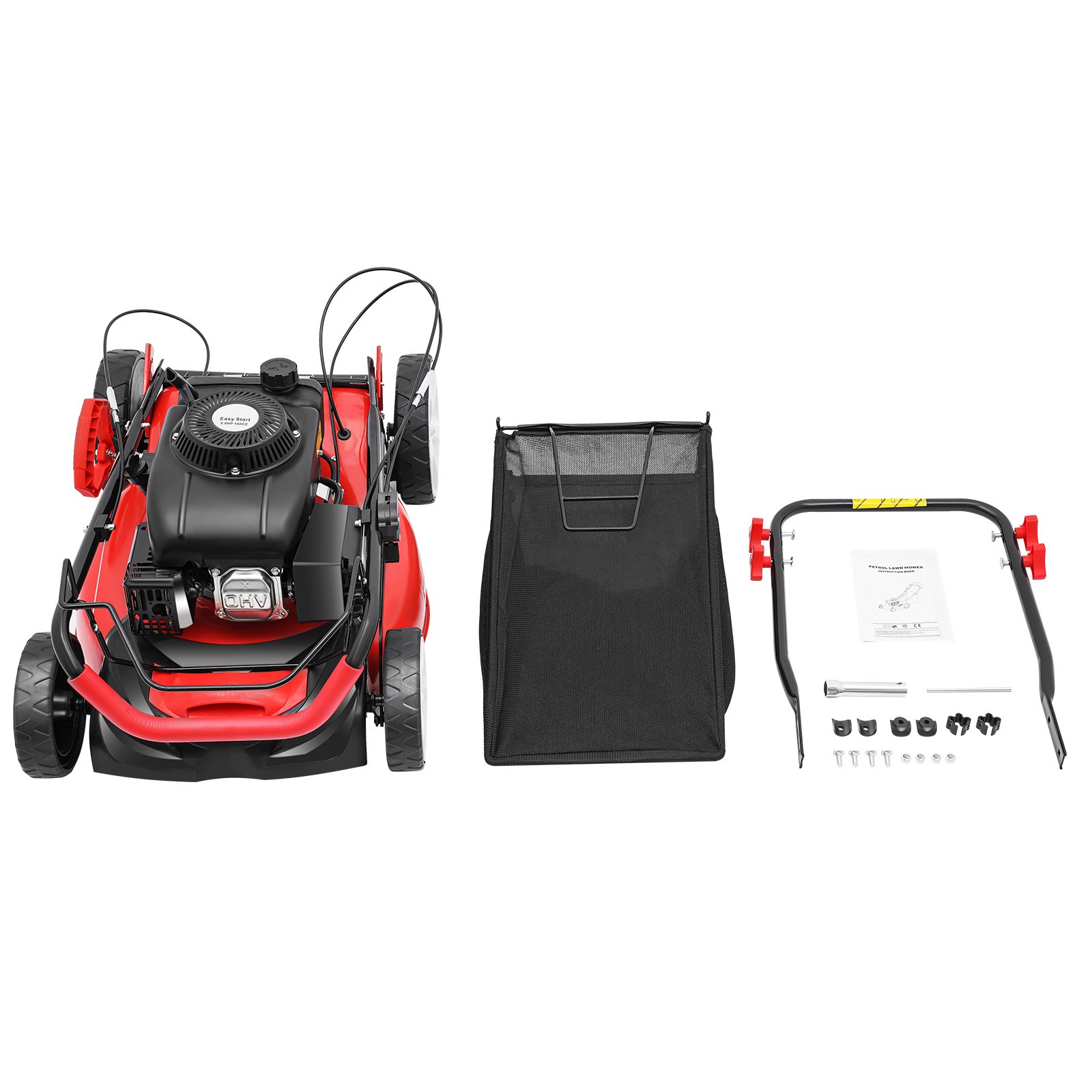 Self-Propelled Gas Powered Lawn Mower with Bagger with 4-Stroke Engine 20” 173cc