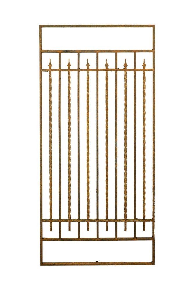 Reclaimed Wrought Iron Security Twisted Bars Window Guard 48 x 23