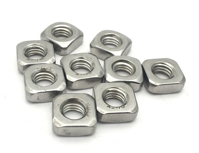 Bulk M3 Stainless Steel Square Thin Nuts - DIN 562 - 1000pcs - Thickness 1.8mm