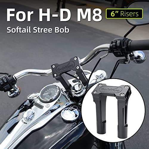 Motorcycle Handlebar Risers for H-D 1” Handlebar, Aluminium Pullback 6 inch