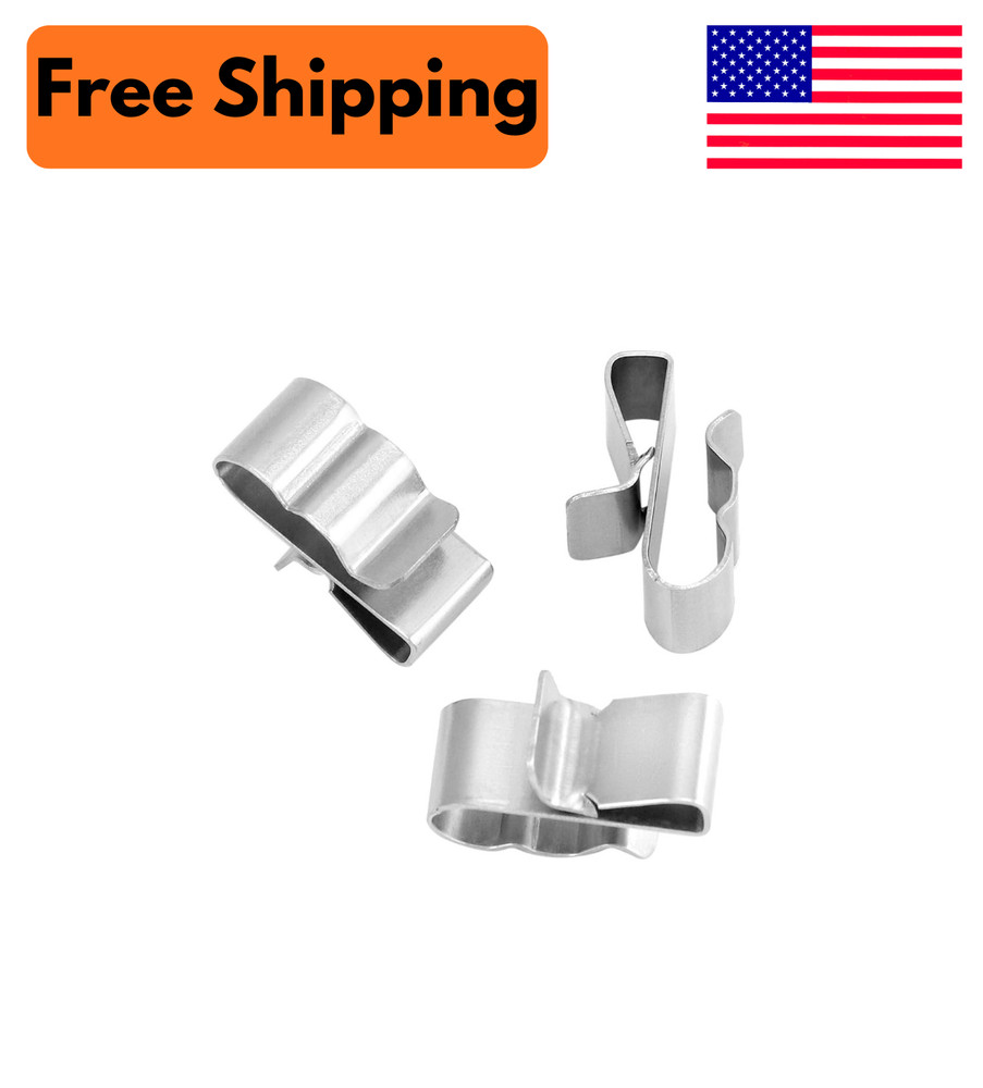 100 PCS Stainless Steel Trailer Frame Wire Clips, Solar Panel Wire Clips