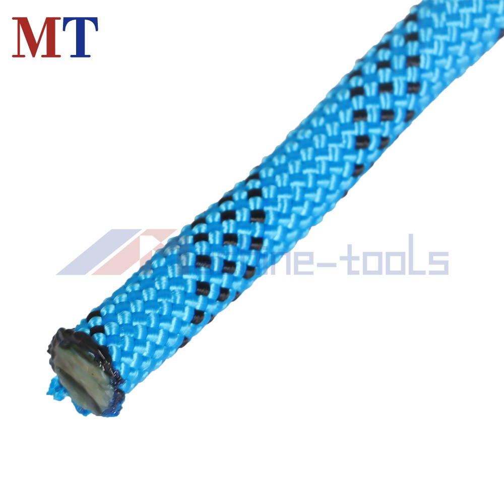 Strong Pulling Rope Braided Polyester Rope 3/8" × 100' 3520Lbs (Blue,Black)