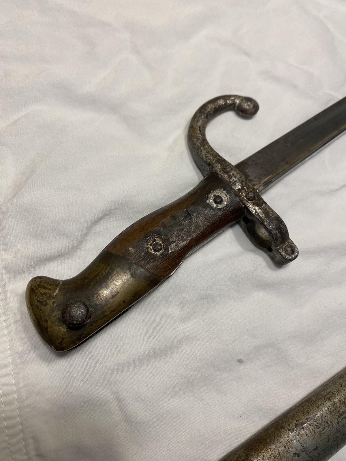 French Gras Bayonet Scabbard St Etienne 1875 Colonial Navy Anchor