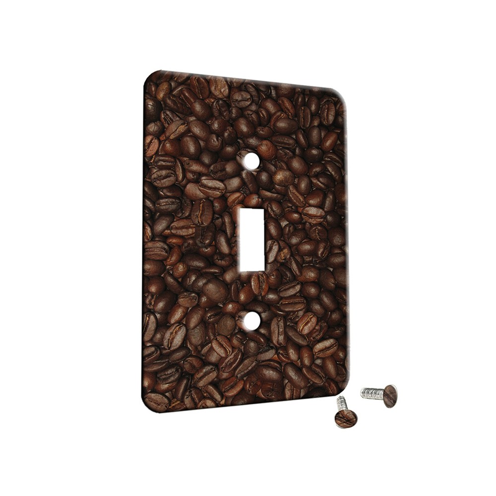 Coffee Beans Design Metal Wall Plate Switch AC Decora