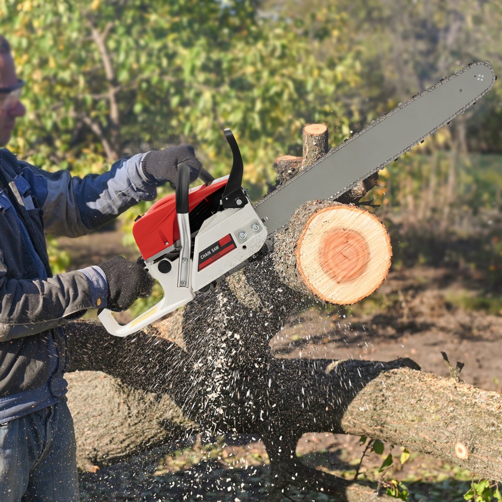 Pro 22" Bar 52cc 2 Stroke Gas Powered Chainsaw Engine Cutting Handheld