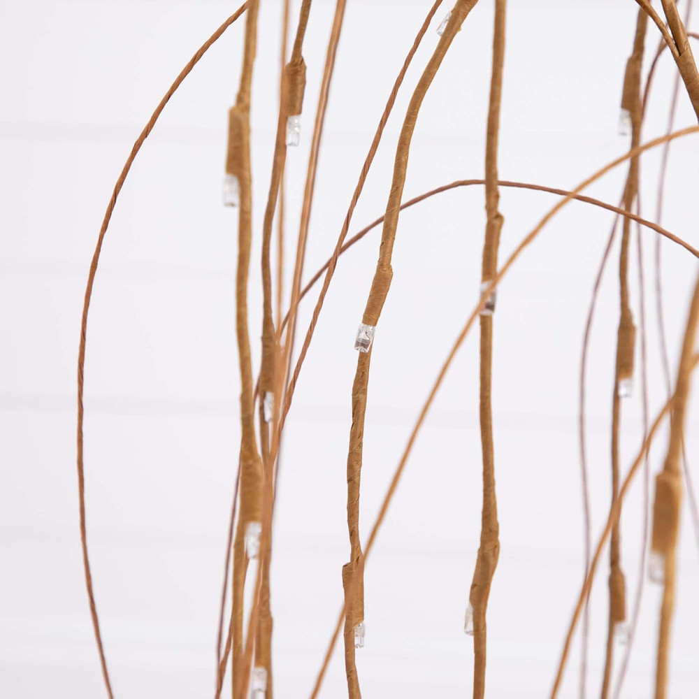 4Ft. Pre-Lit Artificial Willow Tree with 120 Warm White LED Lights