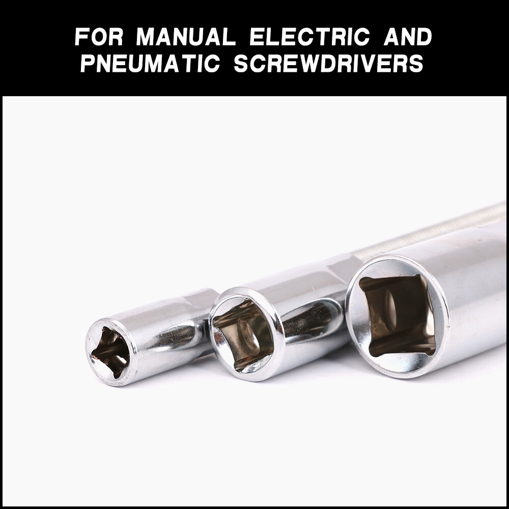 Flexible Socket Extension Bar Shaft Set 1/2" 1/4" 3/8" Ratchet Flex 10" 8" 6"