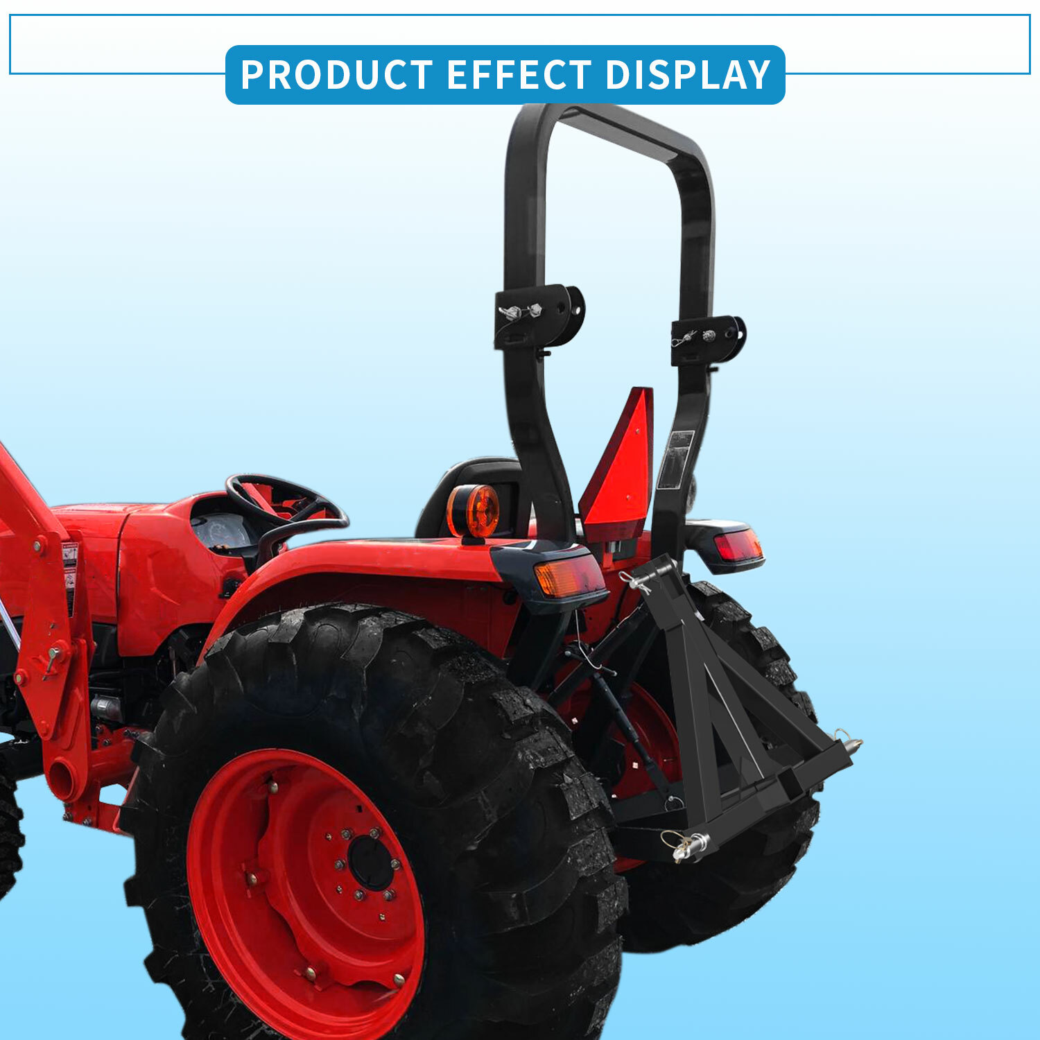 3 Point 2'' Trailer Receiver Hitch Tow Drawbar Category 1 Tractor Adapter