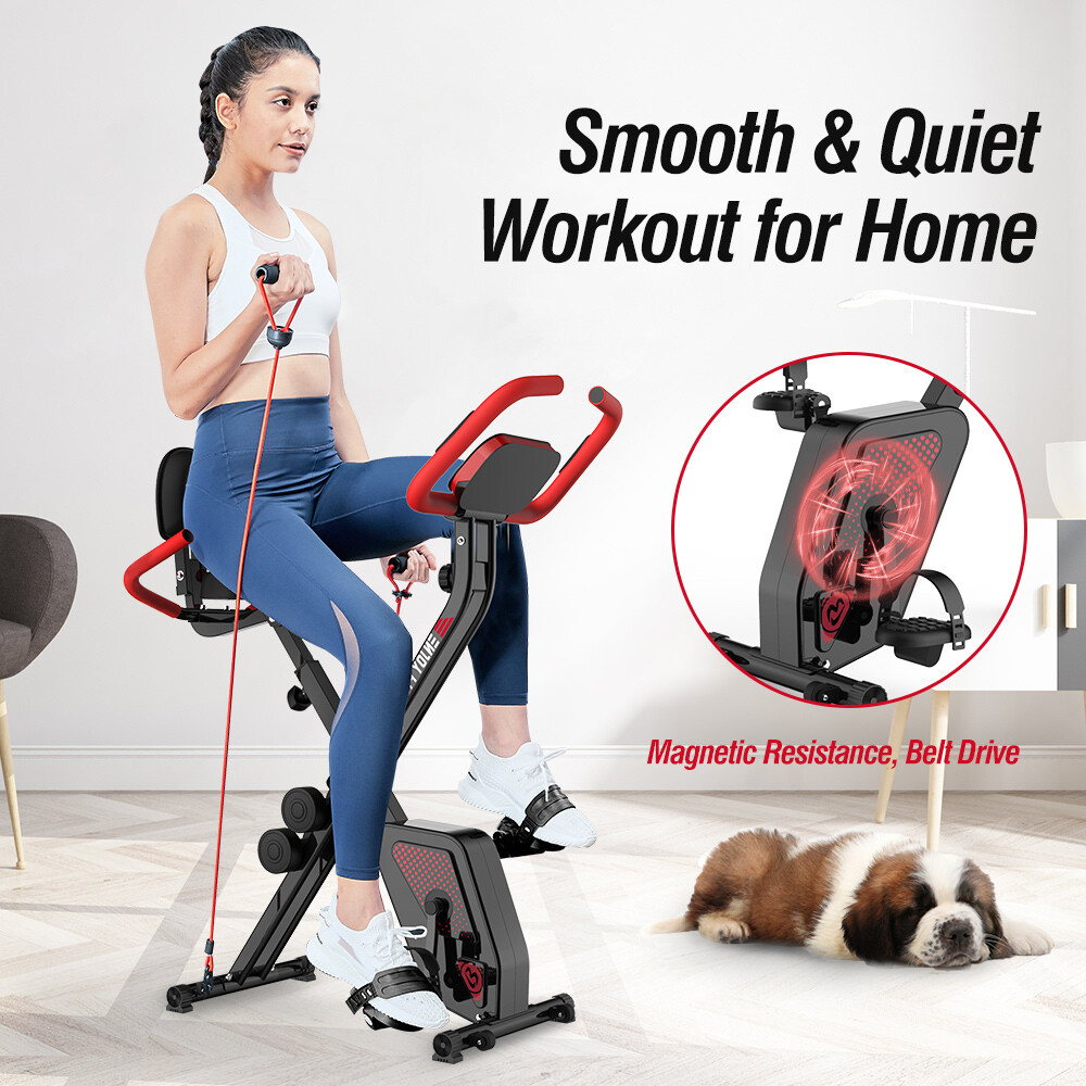Folding Stationary Upright Indoor Cycling Exercise Bike Recumbent Fitness Bike