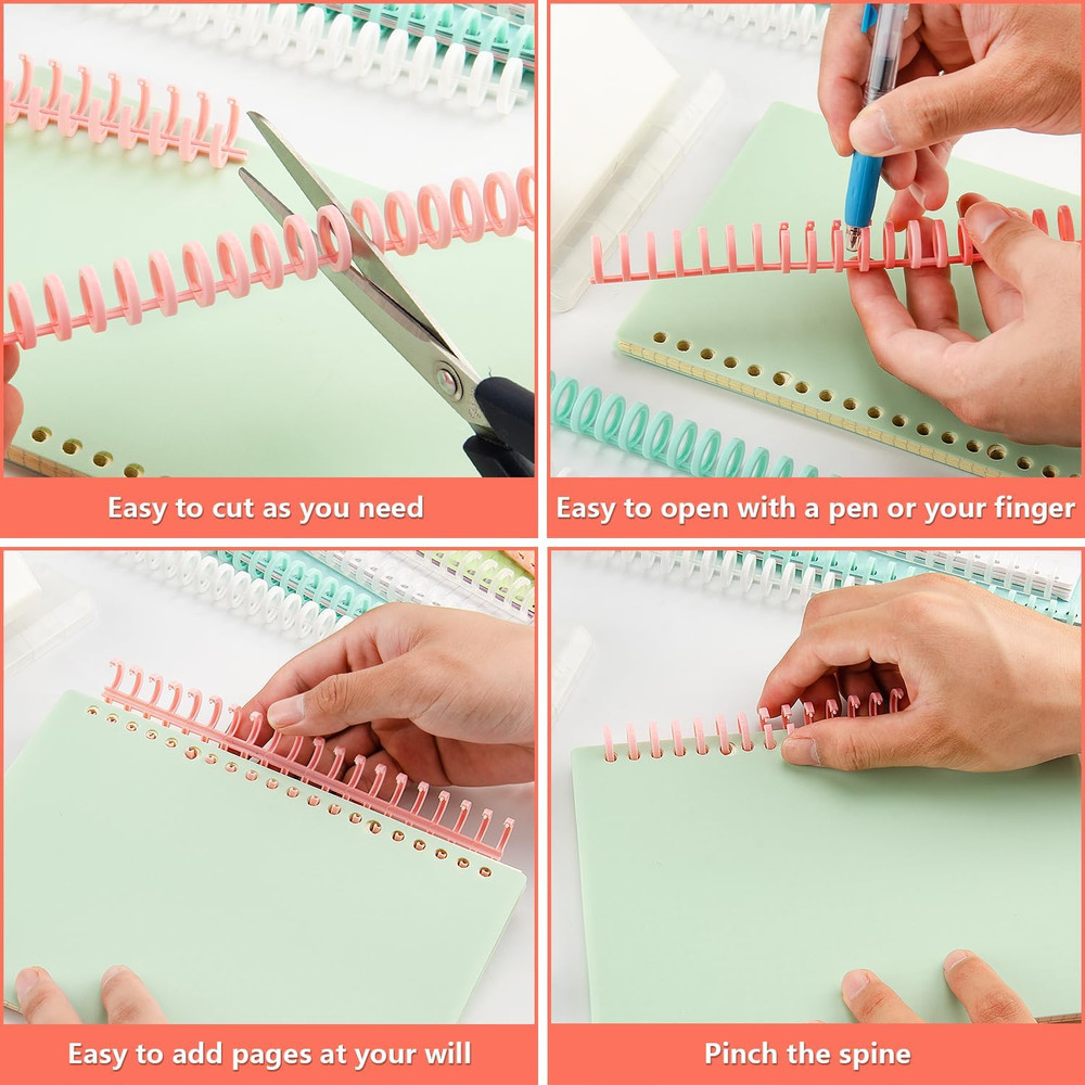 Binding Spines/Coils/Combs: Open & Close Easily Adding Pages for Notebook ， Bind