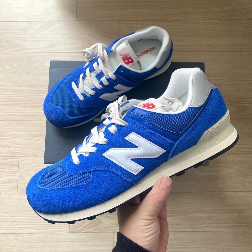 New Balance 574 Heritage Blue White Silver Mens Womens Sneakers ✅Multiple Sizes
