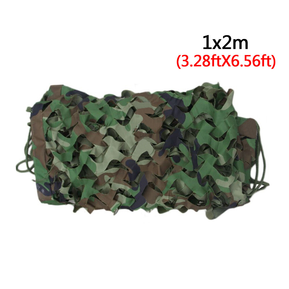 13-26Ft Military Woodland Camouflage Netting Cutable Camo Net Camping Hunting