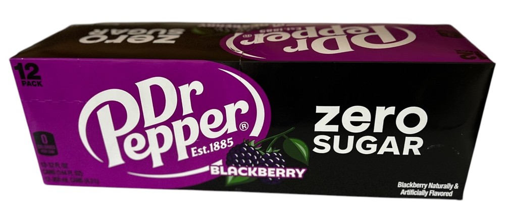 Dr Pepper Zero Sugar Blackberry Soda 12 pack