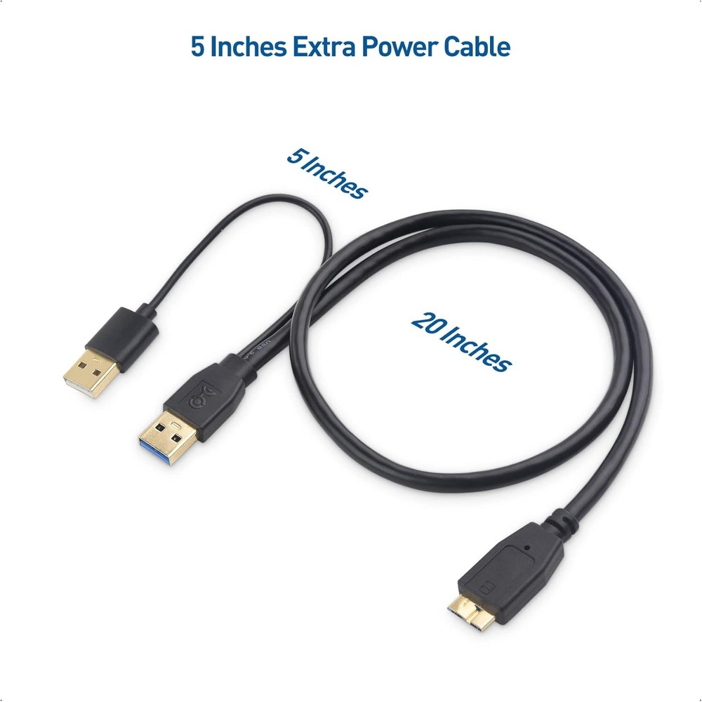 Cable Matters Micro USB 3.0 to USB Y Splitter Cable 20-Inch