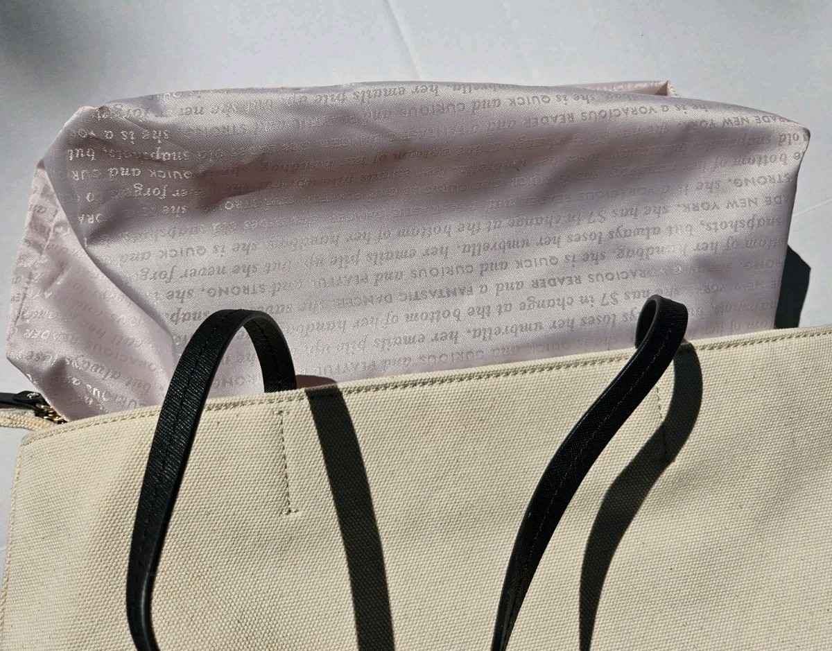 Kate Spade All You Need is Faith Trust Pixie Dust Disney Large Tote Purse...