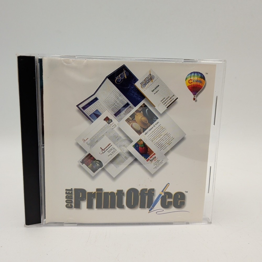 Corel Print Office PC CD-ROM Software Complete With All 3 Discs