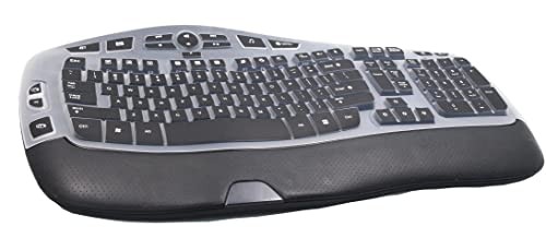Dust-Proof Silicone Keyboard Protector Compatible for Logitech K350 MK550 Black