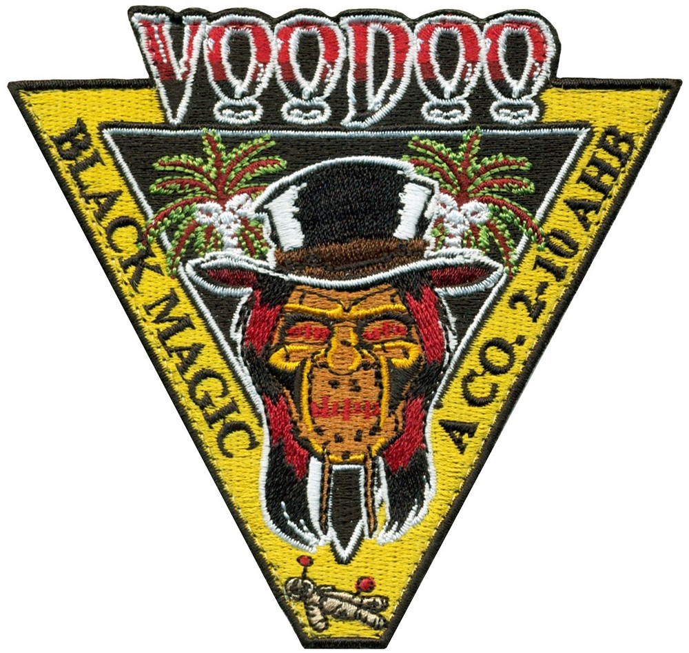 US ARMY A Co 2-10th ASSAULT HELICOPTER BATTALION VOODOO BLACK MAGIC PATCH