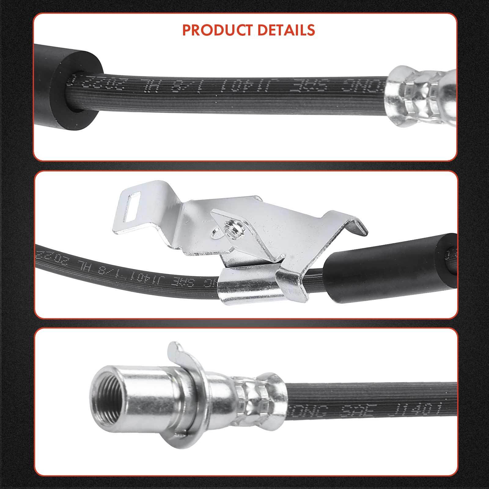 2x Front Left & Right Brake Hydraulic Hose for Cadillac Escalade Chevy Tahoe GMC