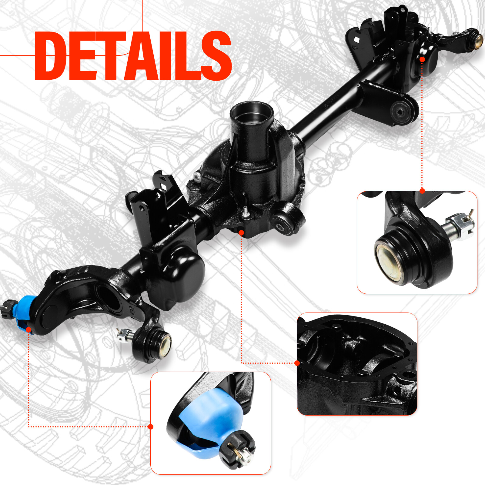 Front Axle Housing For Jeep Wrangler JK 2007-2017 30 3.21 Axle Ratio 68004068AA