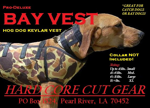 BAY VEST made with KEVLAR for hog dogs ORANGE Large STRONG Good Fit