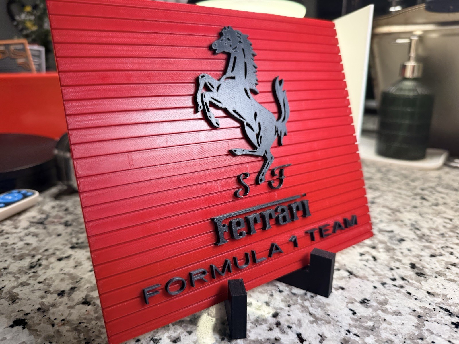 Ferrari F1 Scuderia Team Logo Wall Art Sign Decor For F1 Collector Fan Gift