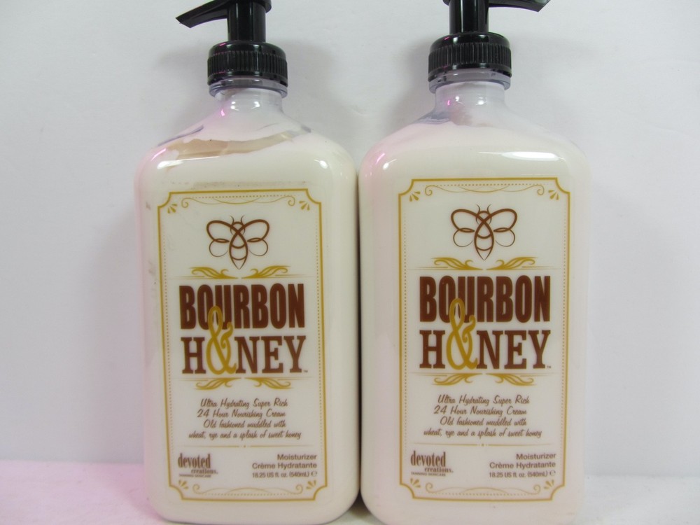 2 PACK DEVOTED CREATIONS BOURBON & HONEY BODY MOISTURIZER LOTION