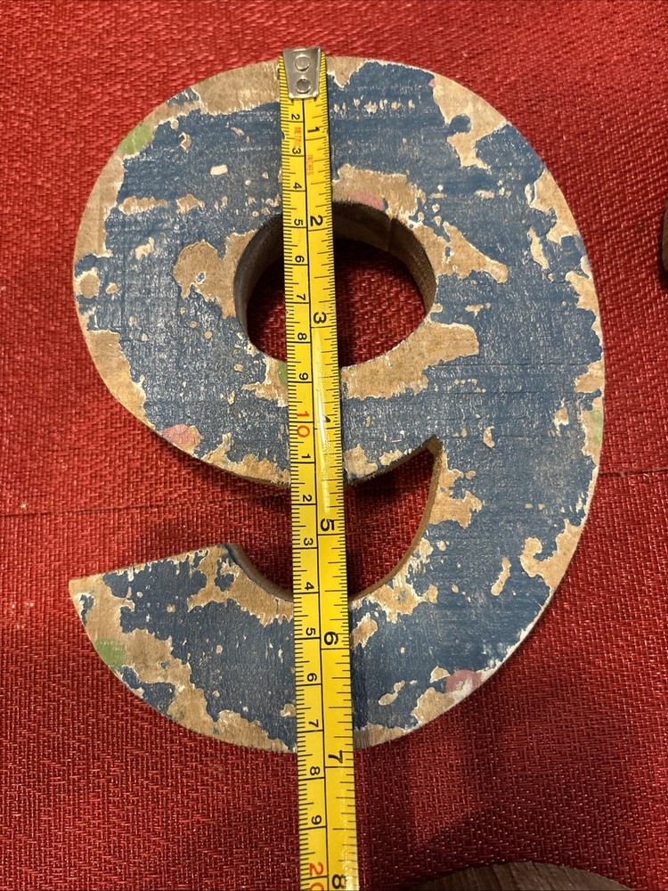 Set Vintage 7” Numbers - 2, 0, 6, 9 With Brackets