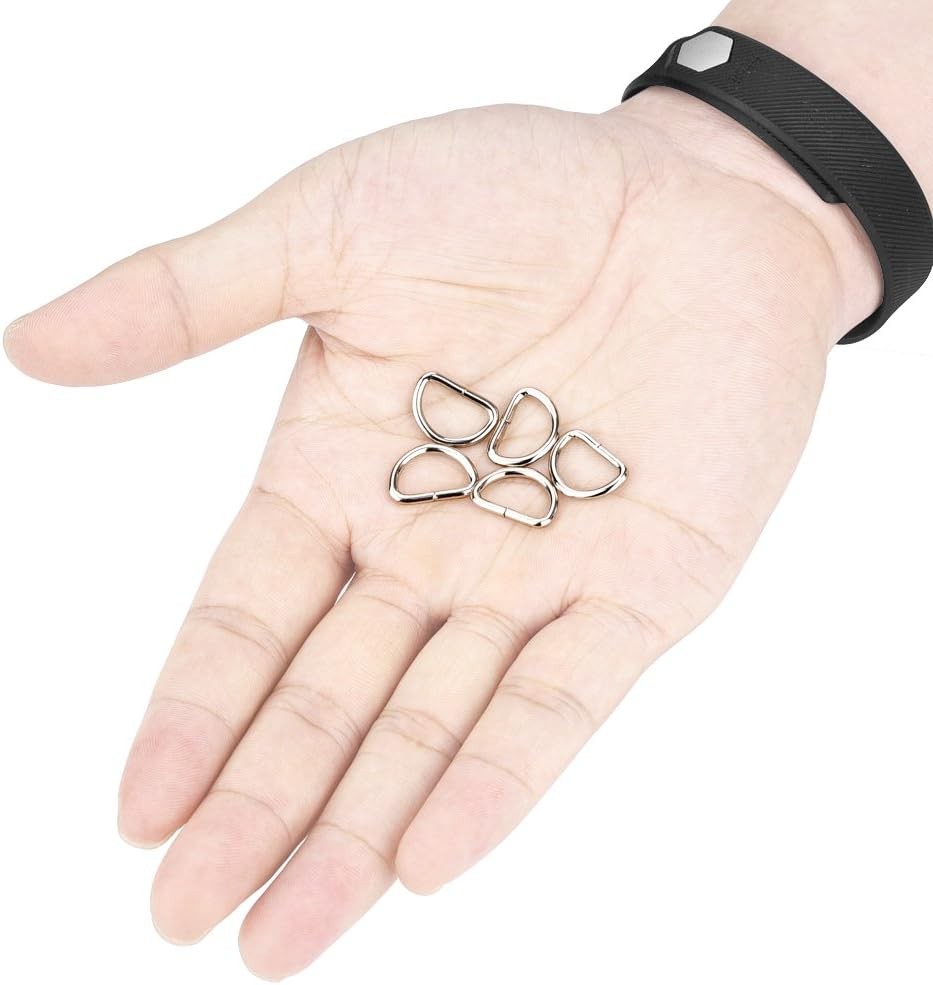 eBoot 100 Pack Metal D Ring, 1/2 Inch