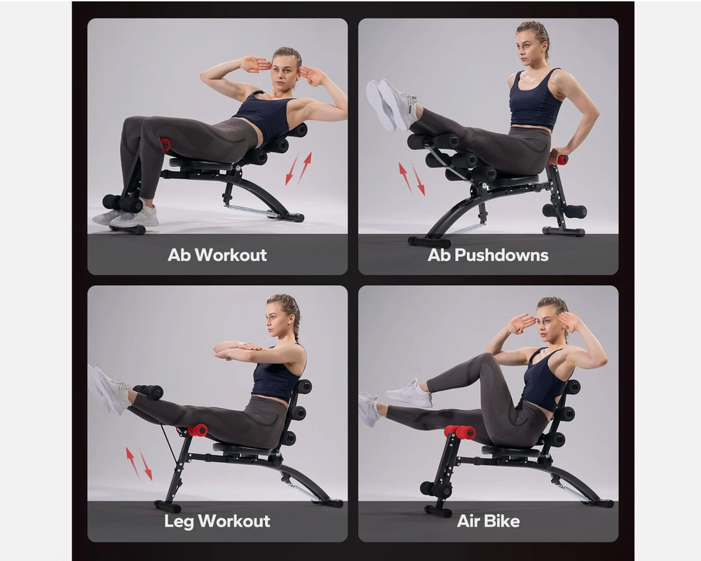 MERACH Multi-Functional Adjustable Ab Trainer Machine Workout Bench for Home Gym