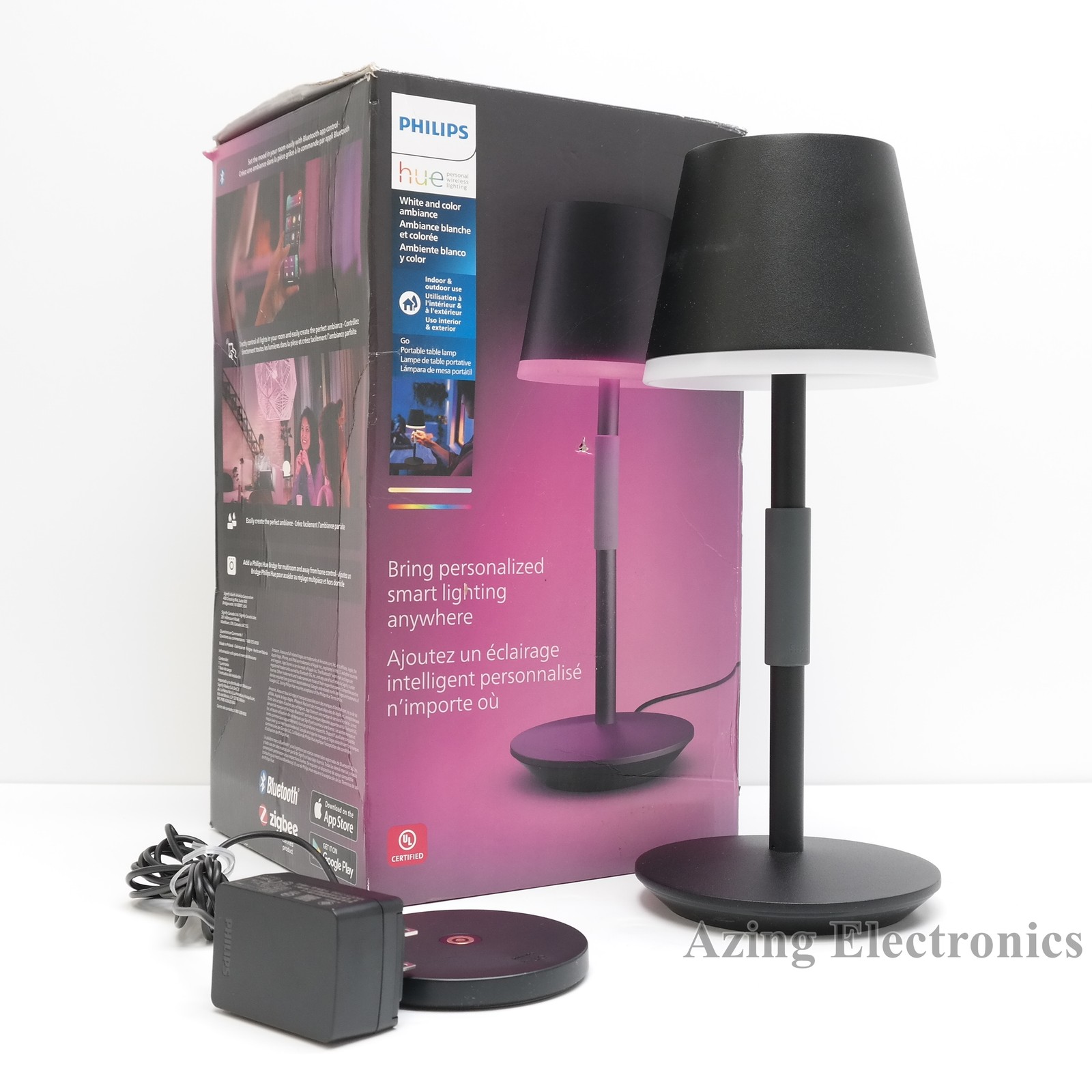 Philips 576454 Hue Go Portable Table Lamp Black
