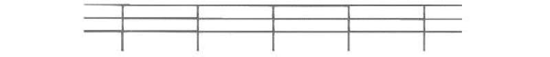 HO 4" Triple Rail Pipe Railing (4)